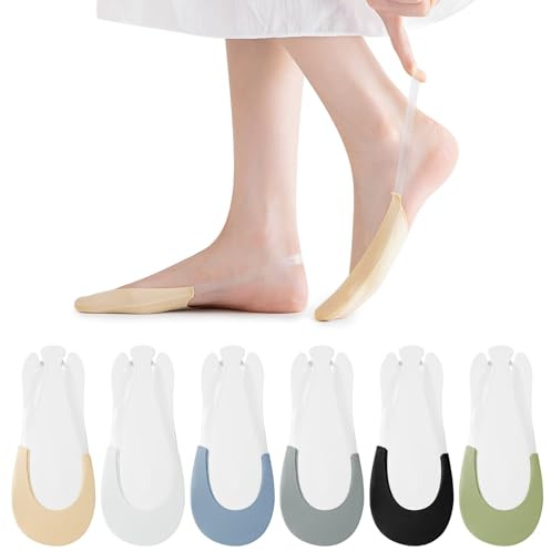 flintronic No Show Socks, Ultra Low Cut Invisible Anti-Slip Slingback for Women, Pop Socks for High-Heel Shoes, Loafers, Suitable for Feet 34-38
