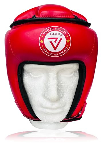 VADER Boxing Headguard, MMA Training Headgear, Kickboxing, Sparring, Martial Arts, Muay Thai Full Face Protection Helmet Head Guard for Kids/Adults