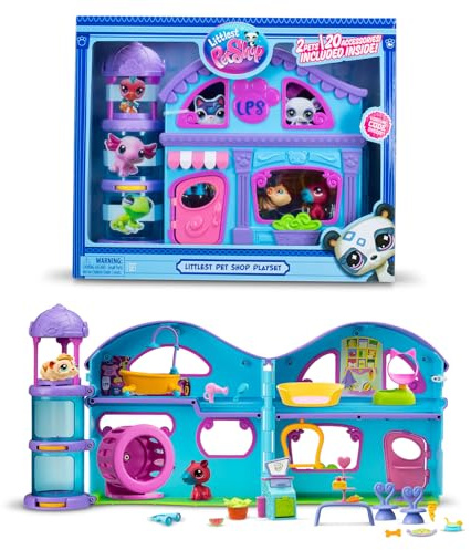 Littlest Pet Shop - Das Große Haus der Pet Shop - Spielset mit 2 Pet Shop Figuren und über 20 Accessoires - Sammelbare Tier-Mini-Figuren - Spielzeug für Kinder ab 4 Jahren - BF00575