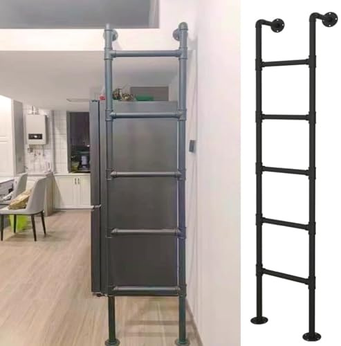 Scala in acciaio per finestre e seminterrati, resistente, montaggio a parete, scala permanente per letto alto, terrazza esterna e appartamenti, adatta a tutte le finestre del seminterrato, capacità