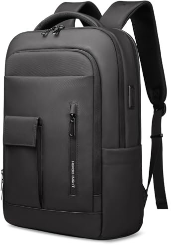 HEROIC KNIGHT Laptop Rucksack Herren,Business Rucksack für 16 Zoll Notebook mit laptopfach mit USB-Ladeanschluss, Wasserdichter Anti-Diebstahl, Kapazität 24-28L,für Arbeit Alltag Reisen College.