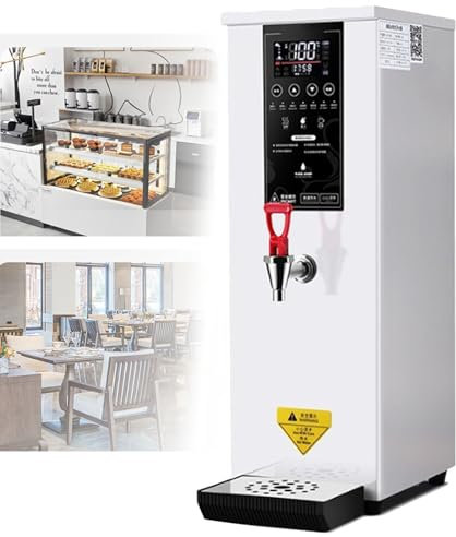 Hervidor de agua eléctrico inteligente de gran capacidad, dispensador comercial de agua caliente con calentamiento por pasos, hervidor de agua instantáneo rápido con pantalla digital, para té,White
