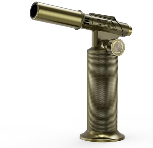 CoYLBod Butane Torch,Professional Metal Micro Torch, Waterproof and Windproof Blow Torch, Refillable & Adjustable Torch Lighter for Baking, Cooking, Welding (Butane Gas not Included)