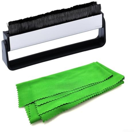 Spazzola essenziale per la pulizia dei dischi in vinile e panno per mantenere la collezione e migliorare la riproduzione