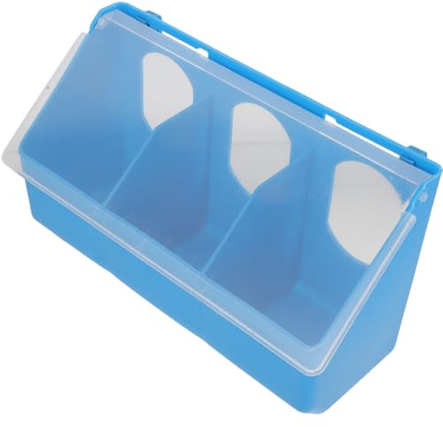 RORPOIR Caja de Alimentación para Palomas y Pájaros Pequeños Tapa, Comedero Colgante de Plástico Resistente a Mordeduras y Anti Salpicaduras para Alimentación de Aves