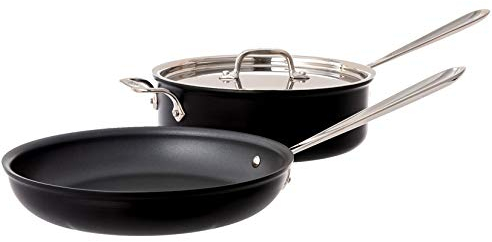 All-Clad NS1 Nonstick Cooking Set - 3-Piece - 10 Fry Pan and 4 Qt. Saute Pan and Lid