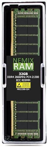 NEMIX RAM Memorycity Barrette de mémoire DDR4 2666 MHz PC4-21300 2Rx4 1,2 V CL19 288 broches ECC RDIMM compatible avec Samsung M393A4K40DB2-CTD 32 Go