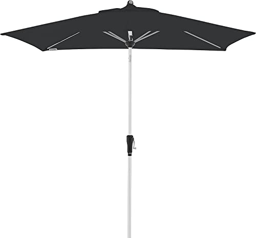 Doppler Sonnenschirm für den Garten SL-AZ Auto Tilt 220x140 cm Anthrazit I Gartenschirm knickbar I Kurbelschirm mit UV-Schutz 80+ I Kurbelschirm aus Aluminium I regenabweisendes Polyester-Schirmdach