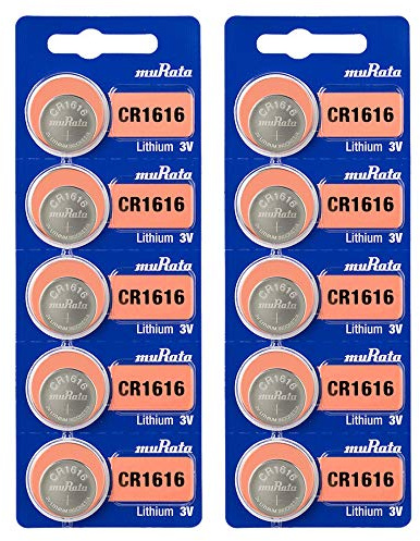 Murata CR1616 Battery DL1616 ECR1616 3V Lithium Coin Cell (10 Batteries)