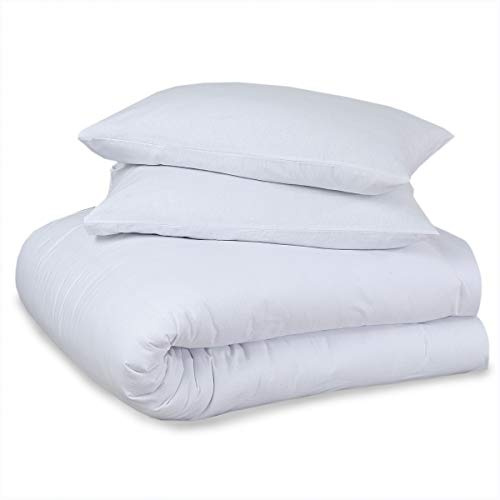 Luxury Premium Quality Plain Dyed Flannel Sheet Set, Fitted Bedsheet and Flat Bedcloth with Matching Pillowcases, 100% Brushed Cotton Easy Care Flannelette Bed Linen, White, Kingsize Bedding