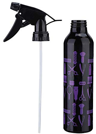 Spray Bottles For Hair, Hair Spray Bottle, Hairdressing Spray Bottle Salon Spray Bottle Continuous Spray Bottle for Taming Hair in Morning, Hairstyling, Plants, Pets, Cleaning - 300ml (Purple black)