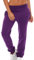 Gennadi Hoppe Damen Jogginghose Frauen Trainingshose Mädchen Sporthose Sweathose Laufhose Jogger Freizeithose Baumwolle lang bequem weich kuschelig lässig sportlich modern XL lila H7704