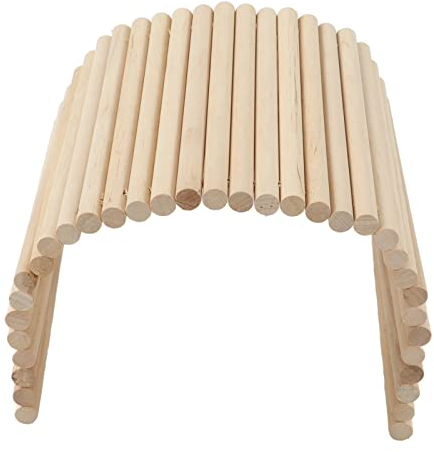 PLYE Flexibles Versteck aus Holz, Leiter für Ratten, Holzbrücke, sicher für Kaninchen und Frettchen 20*40 cm
