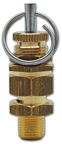 Válvula de seguridad ajustable 1/8 0-2 bar (no probada por componentes), válvula de alivio de aire comprimido