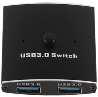 Laroal USB 3.0 Bidirectional Sharer USB 3.0 Switch Bidirezionale USB KVM Switch 2 in 1 out Switch USB per la condivisione di Stampante, Tastiera e Mouse