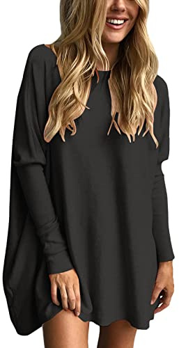 Generico Blusa Scollo A V Magliette Oversize per Donna Top a Tunica da Indossare con Leggings Maglioni a Maniche Lunghe Autunnali Top Eleganti Maglione Sexy
