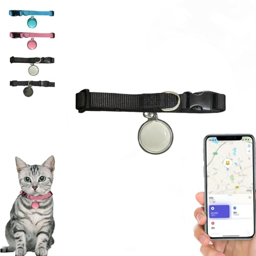 Mini rastreador de mascotas, localizador GPS impermeable para perros y gatos, diseño en forma de campana para seguimiento en tiempo real en todo el mundo, fácil fijación a cualquier collar para máxima
