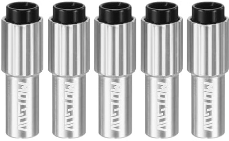 sourcing map 5pcs Bike Inline Cable Adjuster Aluminum Alloy Brake Cable Gear Shift Connector Indexed Inline Cable Tension Adjuster Housing Screws for Mountain and Road Bikes, Gray