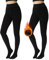 MANZI 2 Paar Damen Thermostrumpfhosen mit Innenfleece,Winter Warm Gefütterte Schwarz Blickdichte Strumpfhose 800 DEN，M