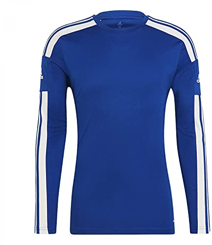 adidas Men's Squadra 21 Long Sleeve Jersey, Royal Blue/White, M