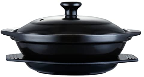 Pentole in terracotta per pentola di terracotta: pentola da cucina in argilla resistente al calore in ceramica cinese per stufato sano per cucina domestica 610 ml