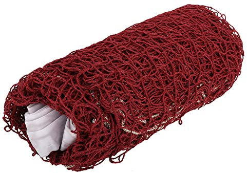 Luqeeg Tragbares Badmintonnetz – Outdoor-Volleyballnetz für Garten und Strand, Professionelles Tennisnetz für Tennis, Fußballtennis, Pickleball, Kindervolleyball – 6.5x0.5m(Rot)