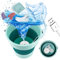 BAOK Mini Washing Machine, 10L Portable Foldable Laundry Tub Washing Machines, Ultrasonic Turbine Washer with USB, Suitable for Home Travel Apartments Dorms Socks Underwear Bra