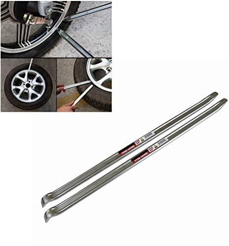 ReTaaj 2pc Tyre Lever 24 Heavy Duty Drop Forged Steel Van Car Motorcycle Rim Remover Bar Hand Tool Set