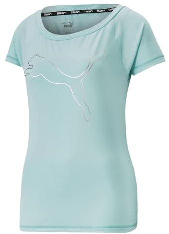PUMA Train Favorite Jersey Cat Tee, Frauen T-Stück, Turquoise Surf,