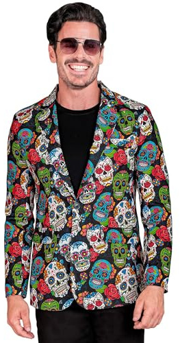 W WIDMANN MILANO Party Fashion - Veste pour Homme, Veste de Costume, Brille sous la lumière UV, déguisement d'halloween