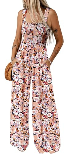 Dokotoo Loose Jumpsuits for Women Overalls Oversized Solid Color Wide Leg One Piece Sleeveless jumpsuit Long Pant Romper with Pockets 2026 Fashion Printed Black Large