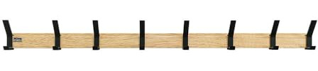 Home Deluxe Garderobenleiste STRIPE inkl. Haken, Magnete und Bilderregal - 8 x Haken | Wandgarderobe, Hakenleiste