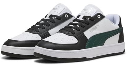 PUMA Unisex CAVEN 2.0 Sneaker, White-Dark Myrtle Black, 46 EU