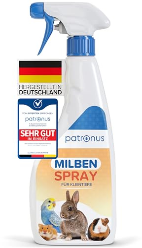 Milbenspray Meerschweinchen, Kaninchen & Kleintiere wie Hamster oder Wellensittich 500ml - Effektiver Schutz vor Milben und Parasiten, Anti Milben-Spray speziell für Kleintiere & Vögel