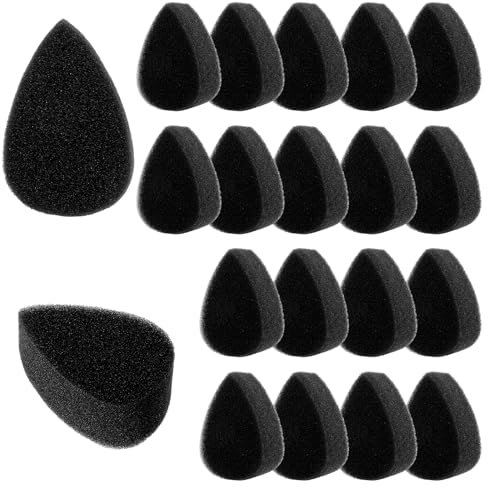 Grevosea 20 Pcs Face Paint Sponges, Black Petal High Density Face Painting Sponges Professional Paint Sponge Painting Supplies for Art Work Halloween Makeup Body Paint