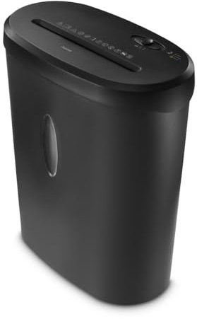 Hama | Destructora de Papel Corte Transversal 12 Hojas DIN A4 P4 (Trituradora de Documentos Profesional GDPR, tritura Tarjetas, E-3, P-4, T-4, antiatasco automático, 21 L) Negro