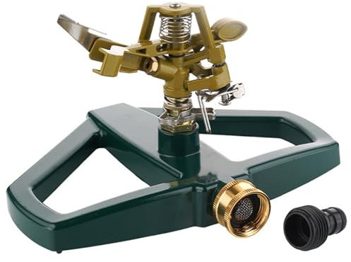 CGTQROVR Sprinkler de Jardin, arrosage d'eau Rotatif à 360 °, système d'irrigation en Alliage de Zinc avec pic pour la pelouse Jardin terrasse