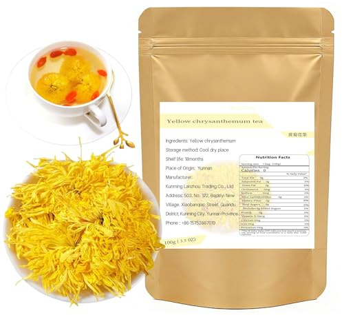 yellow chrysanthemum Tea 3.52 OZ/100g,Loose Leaf Chrysanthemum Tea