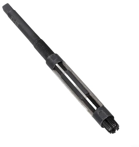 Escariador manual, con rango de diámetro ajustable (10 – 26 mm), material HSS, precisión H8, para acero, hierro fundido y aluminio (12.75 – 13.75)