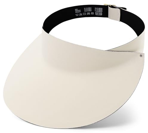 kitcorn Casquette Visière Femme et Homme Chapeau Soleil Running Visière Anti UV Bord Large Casquette Plage Pliable,Beige