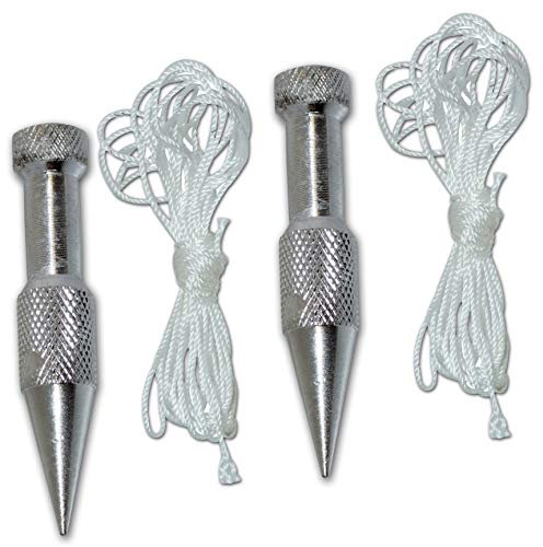 2 Sets of 5oz Plumb Bobs and Lines - Ideal for Checking Vertical Building Structures