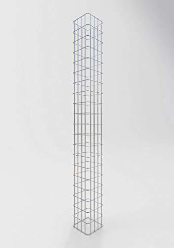 GABIONA Gabionkolonn fyrkantig varmförzinkad, 22 cm x 22 cm, 200 cm höjd, MW 5 cm x 10 cm