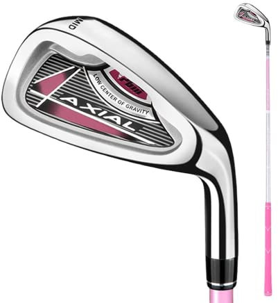 Junior Golf Sand Wedge Kids Golf Club # 7 Golf Irons Clubs, Eje de Carbono, Cabeza de Varilla de aleación de Zinc, diestro, 3 a 12 niños niñas (Rosa para niñas, 28 Pulgadas para 6-8 años)