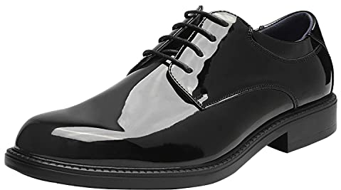 Bruno Marc Chaussure Ville Homme Costume Entreprise Officiel Urban à Lacets en Daim Oxfords Classique Noir Brillant E DOWNING-02-E Taille 42 (EUR)