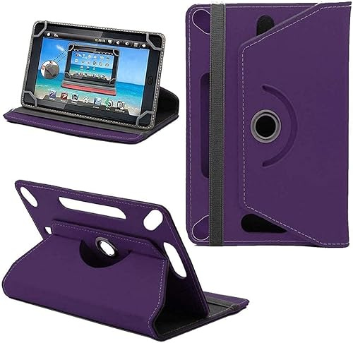 DV 10inch Tablet Case Cover - Universal Leather Stand Case Folio Cover Magic Leather 360° Rotating Case Fits for ALL 10 Inch & 10.1 Inch Android Tablets tab (Purple)