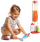 Navaris Putzset für Kinder - Reinigungsspielzeug - Kinder Besen - Kinder Besen Set - Kehrset Kinder - Kinder Wischmop - Montessori Holzspielzeug - Reinigungsset Kinder - 5-Teilig