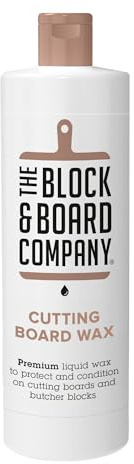 Block & Board Company Chopping Board Wax | Finishing Wax for Wooden Cutting Boards, Butchers Block, Countertops and Utensils | Protect, Condition & Preserve Wood | Food Grade Solution | 250ml