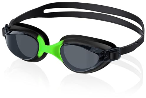 Ambienden Gafas Natacion Unisex, Antivaho Y A Prueba De Fugas Lentes Transparentes, Puente Nasal De Color Amplio Campo De VisióN, Adecuadas Para Gafas Natacion Hombre Mujer Para Adultos