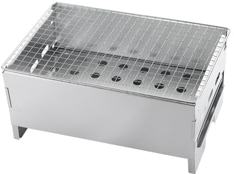 - Barbecue a carbone – Barbecue da tavolo compatto rimovibile | Rete di ventilazione di precisione per campeggio, picnic, viaggi, escursioni e cucina esterna amichevole