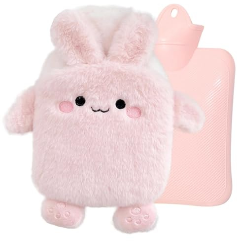 TYXHXTF Borsa Dell'acqua Calda A Tenuta Stagna, Borsa Acqua Calda Peluche, Borse Dell'acqua Calda' Rimovibile e Lavabile, Hot Water Bottle Adatto a Bambini e Adulti